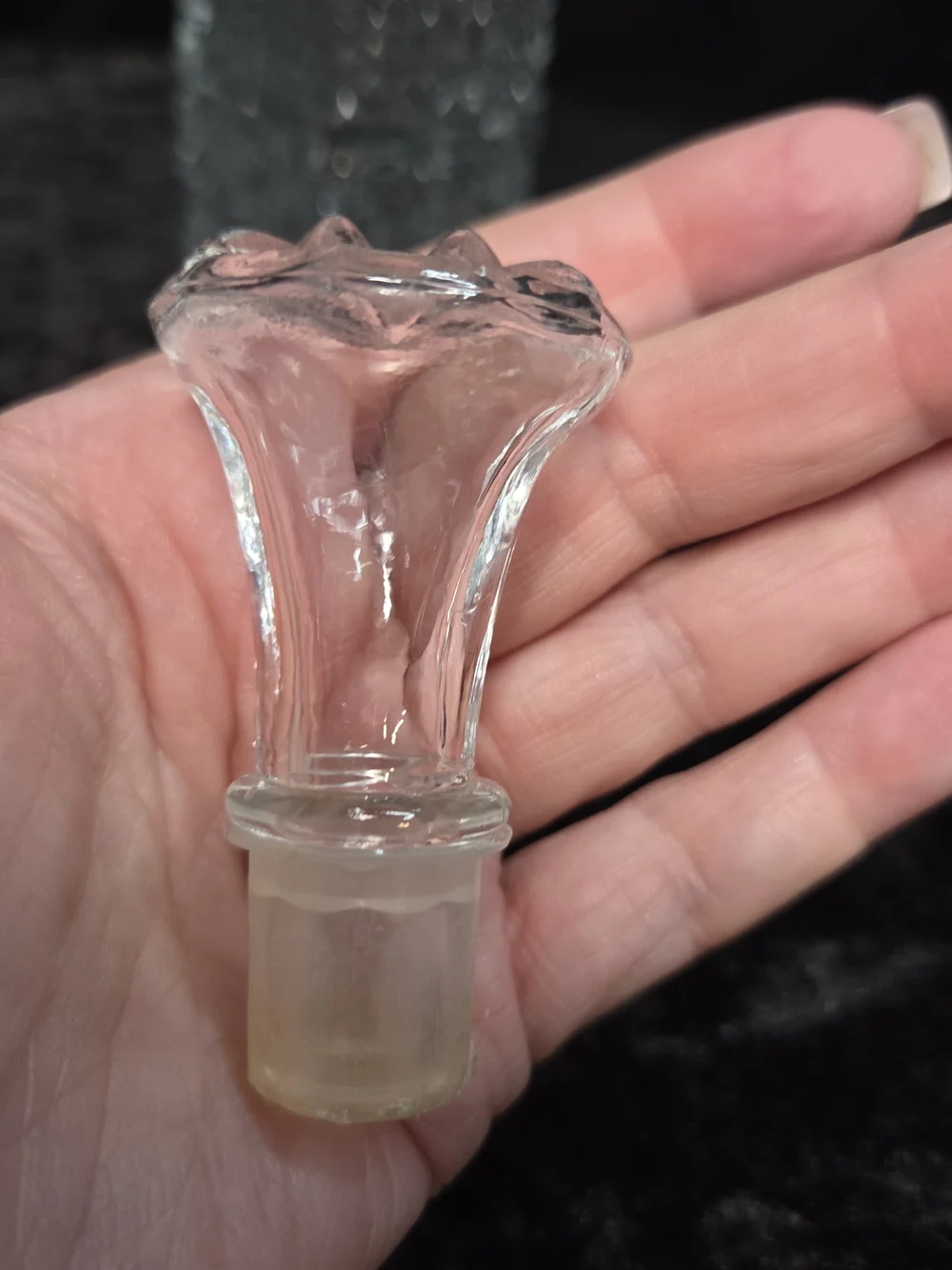 Anchor Hocking Vintage Glass Cruet, Wexford Pattern, w/Stopper, Oil or Vinegar
